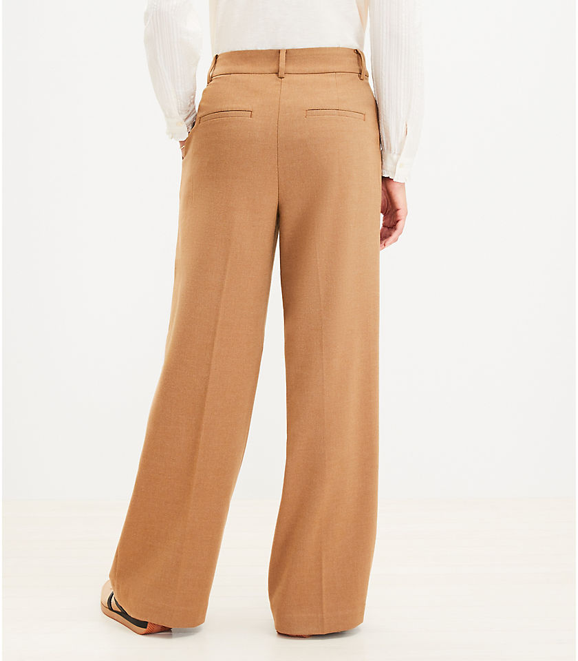 Petite Peyton Trouser Pants in Heathered Brushed Flannel