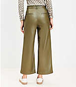Palmer Wide Leg Crop Pants in Faux Leather carousel Product Image 3