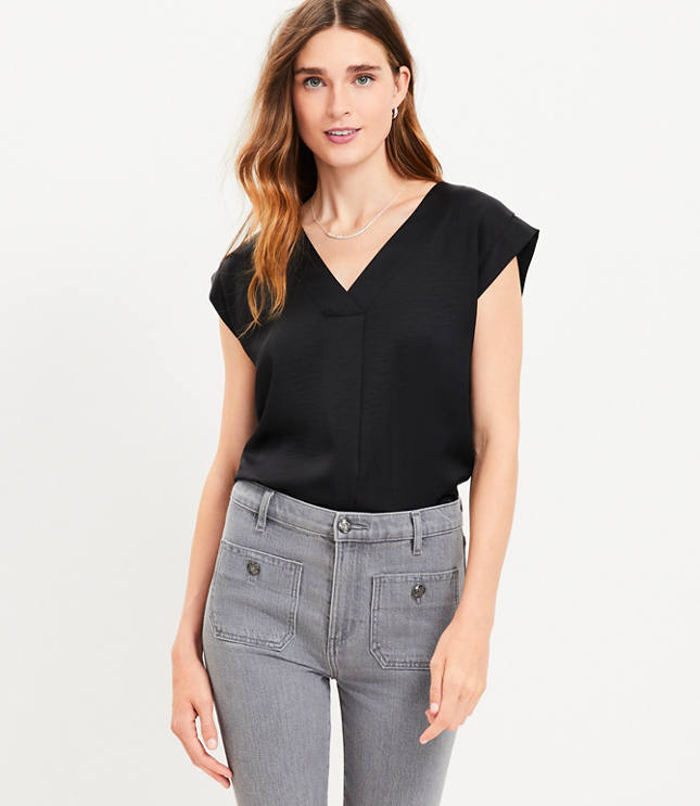 Classic Short Sleeve V-Neck Top - FINAL SALE