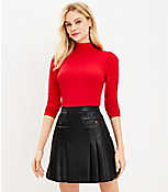 Faux Leather Pleated Pocket Skirt carousel Product Image 1