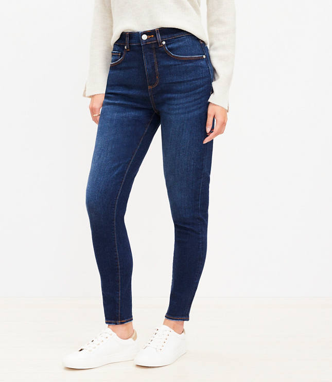 Tall High Rise Straight Jeans in Clean Dark Wash