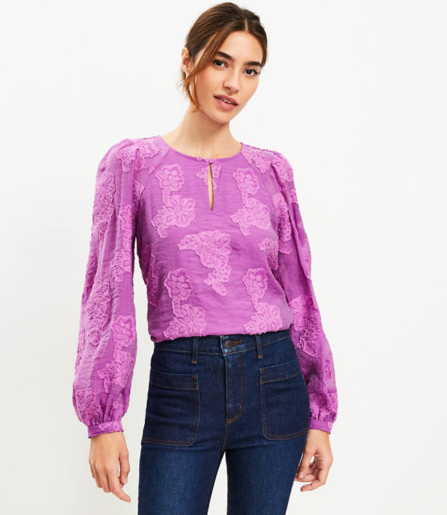 Shop Jacquard Longline Blouse Online