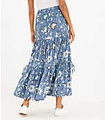 Side Tie Tiered Midi Skirt carousel Product Image 3