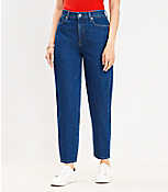 Curvy High Rise Barrel Jeans in Dark Wash carousel Product Image 1
