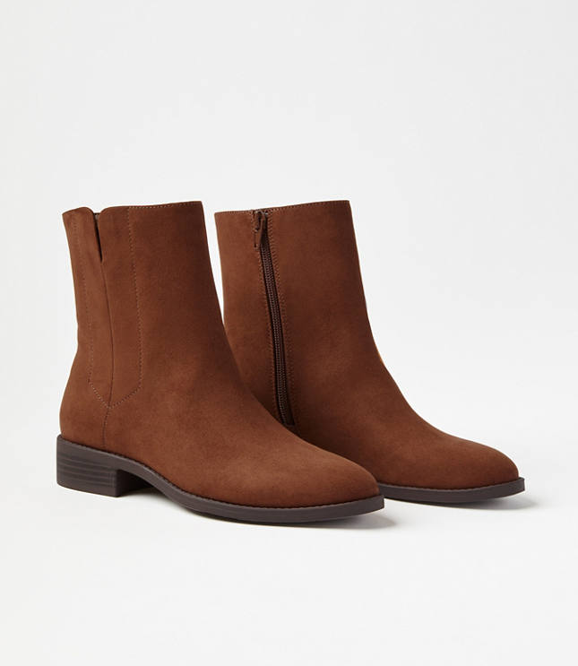 Flat suede cheap ankle boots