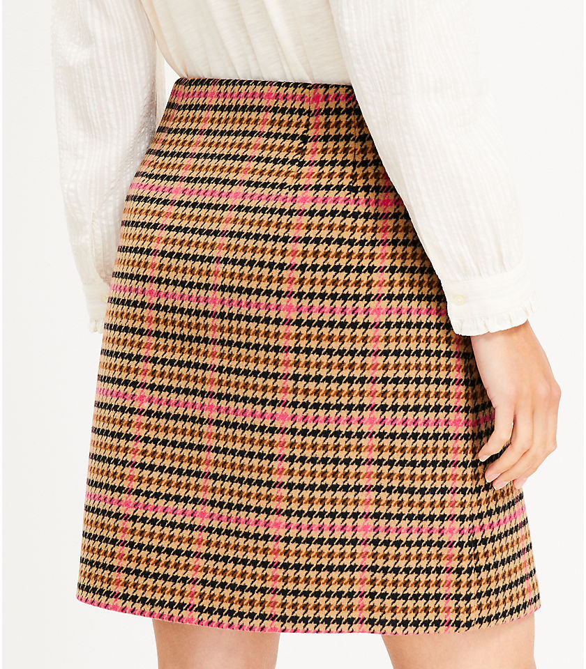 Plaid Welt Pocket Skirt
