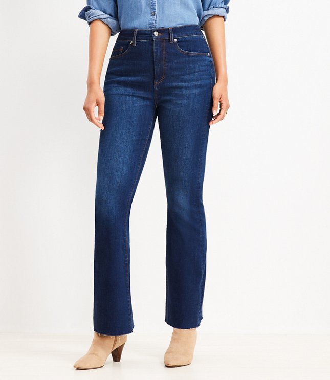 Tall Curvy Fresh Cut High Rise Slim Flare Jeans in Dark Wash