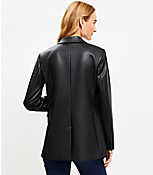 Faux Leather Modern Blazer carousel Product Image 3