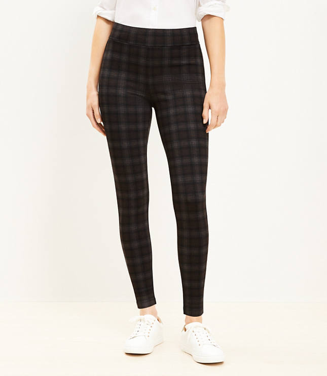 Black Ponte Knit Straight Leg Pant