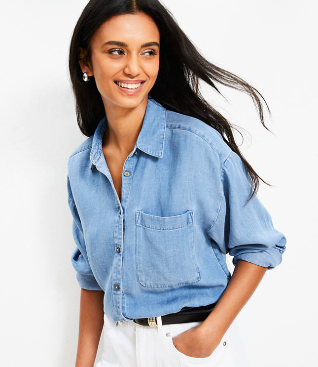 Chambray Oversized Everyday Shirt