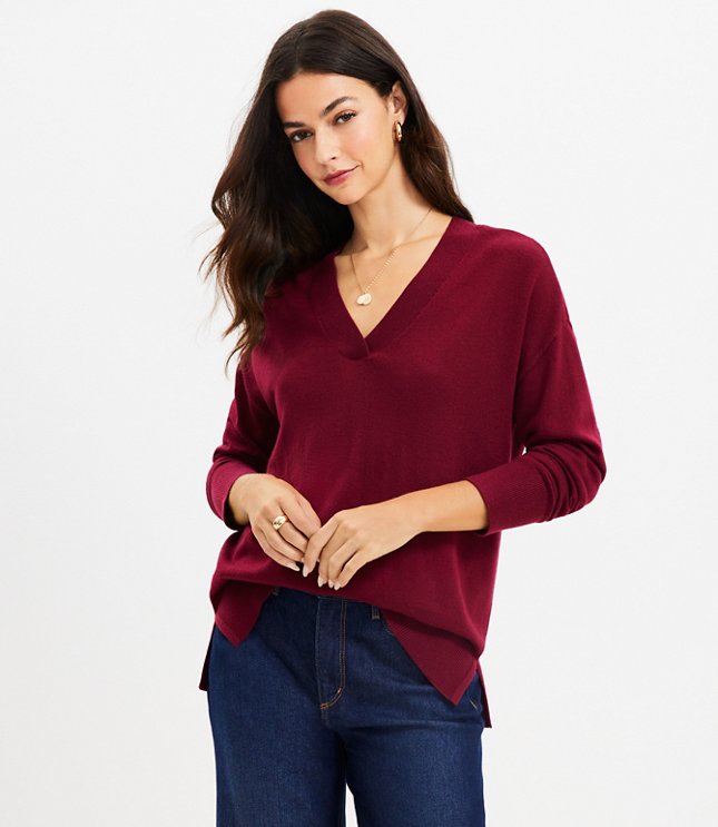 Women's Shiftless V-Neck Tunic Sweater