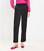 Pleated Tapered Pants in Satin carousel Product Image 1