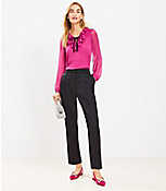 Pleated Tapered Pants in Satin carousel Product Image 2