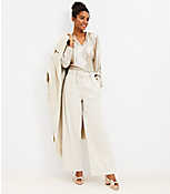 Belted Wide Leg Pants in Heathered Brushed Flannel carousel Product Image 1