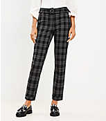 Petite Curvy Belted Devin Slim Pants in Plaid carousel Product Image 1