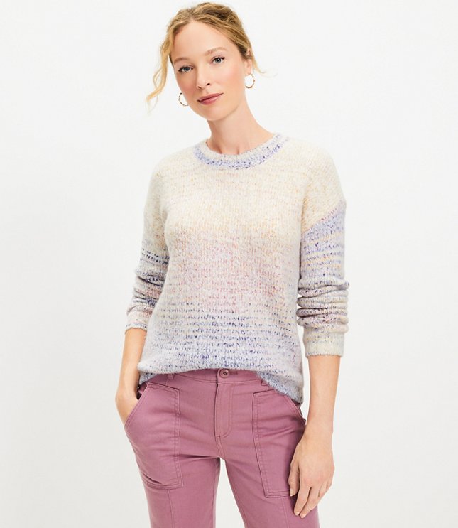 Spacedye Fuzzy Ribbed Sweater