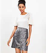 Sequin Wrap Shift Skirt carousel Product Image 1