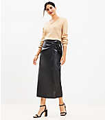 Faux Leather Wrap Skirt carousel Product Image 1