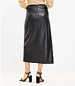 Faux Leather Wrap Skirt carousel Product Image 3