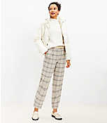 Pleated Tapered Pants in Shimmer Plaid carousel Product Image 2