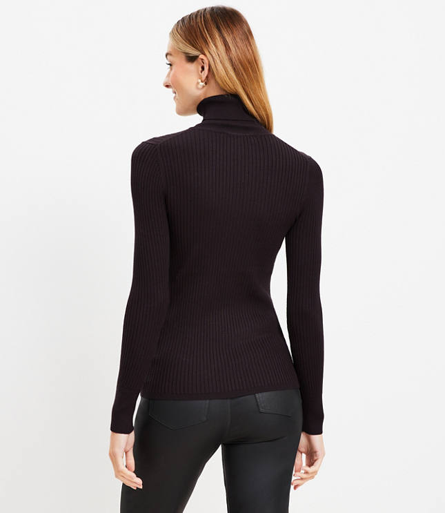 Petite Ribbed Turtleneck Sweater