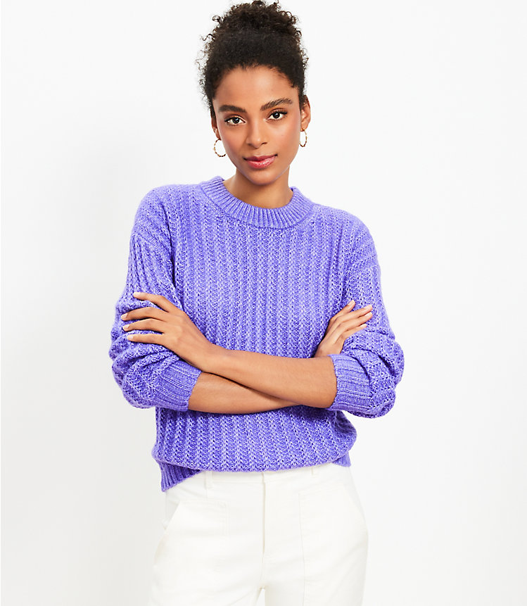 Fuzzy Ribbed Sweater image number 0