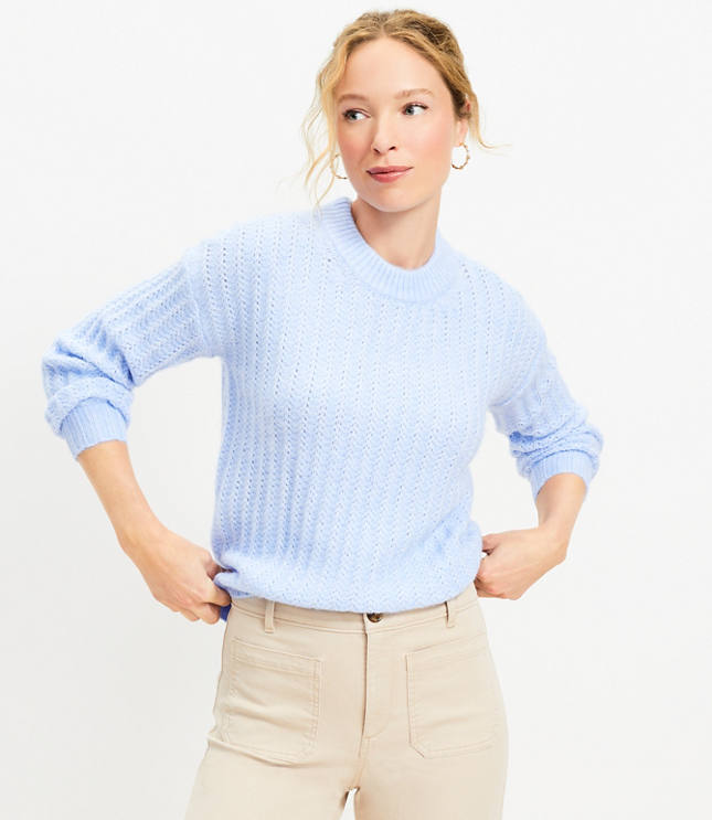 Petite Geo Fair Isle Mock Neck Sweater