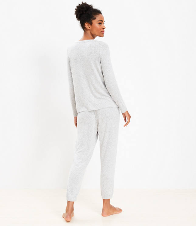 Marled Knit Pajama Shirt