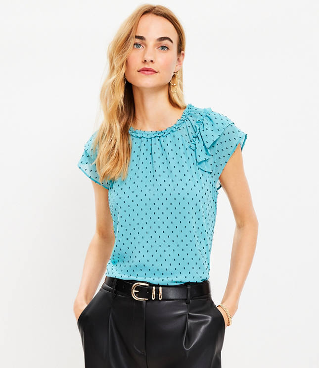 Double ruffle hot sale top