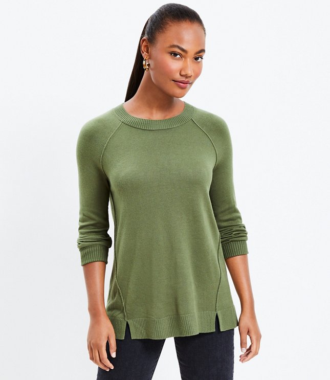 OURS Womens Tunic Sweaters to Wear with Leggings Crew Neck