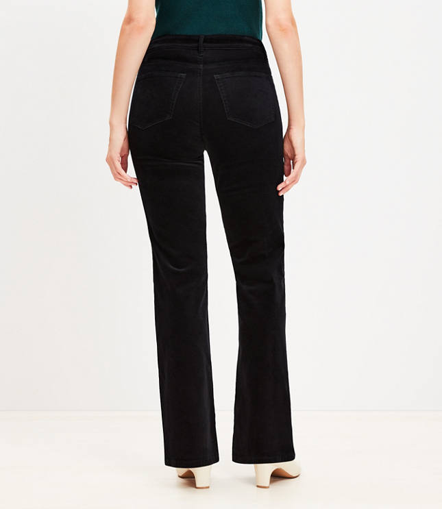 Petite Curvy Five Pocket Slim Flare Pants in Velvet