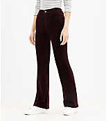 Petite Curvy Five Pocket Slim Flare Pants in Velvet carousel Product Image 1