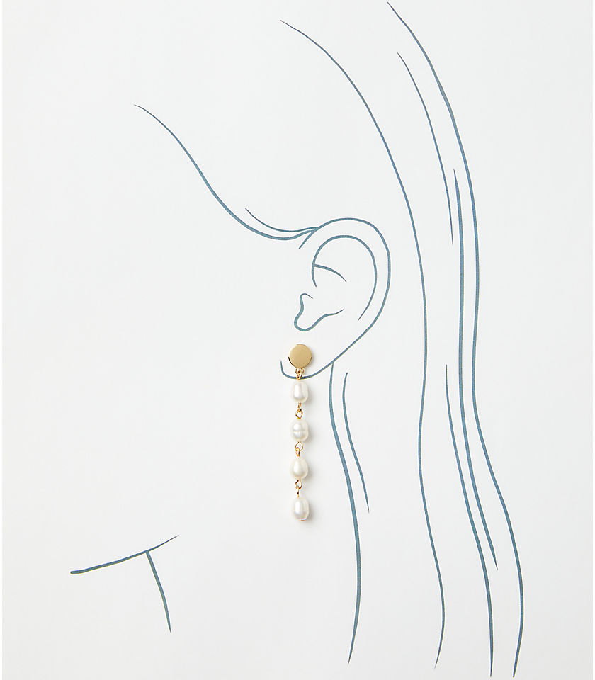 Freshwater Pearl Linear Earrings