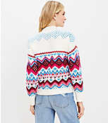 Fair Isle Wide Sleeve Mock Neck Sweater carousel Product Image 3