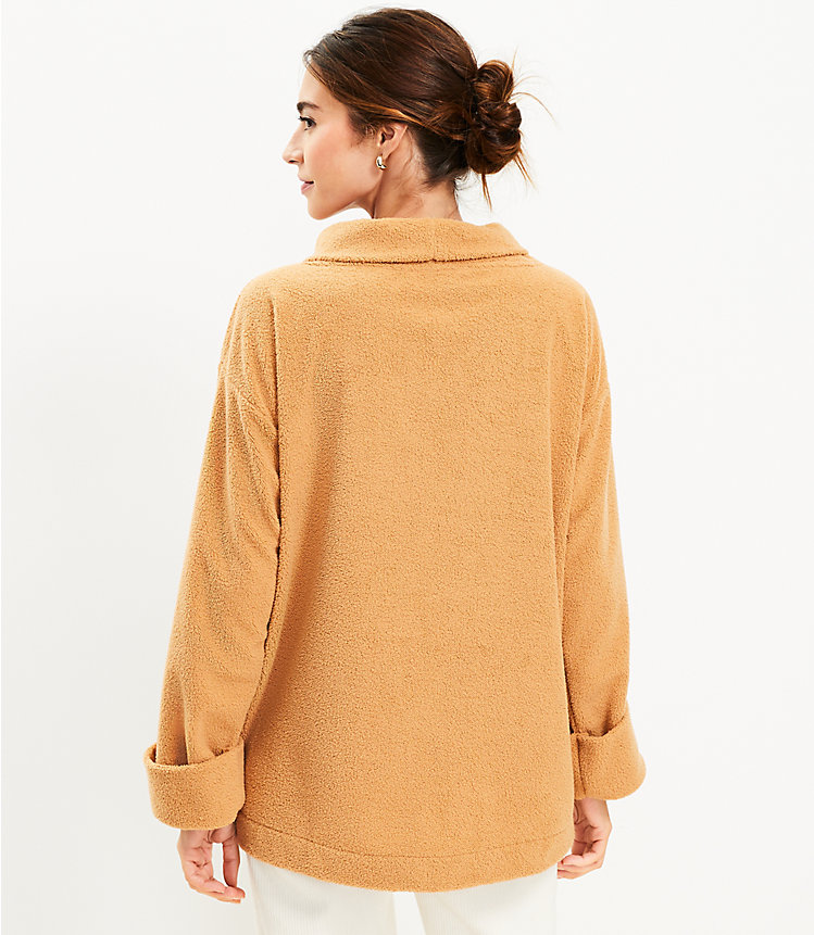 Petite Cozy Funnel Neck Tunic Top image number 2