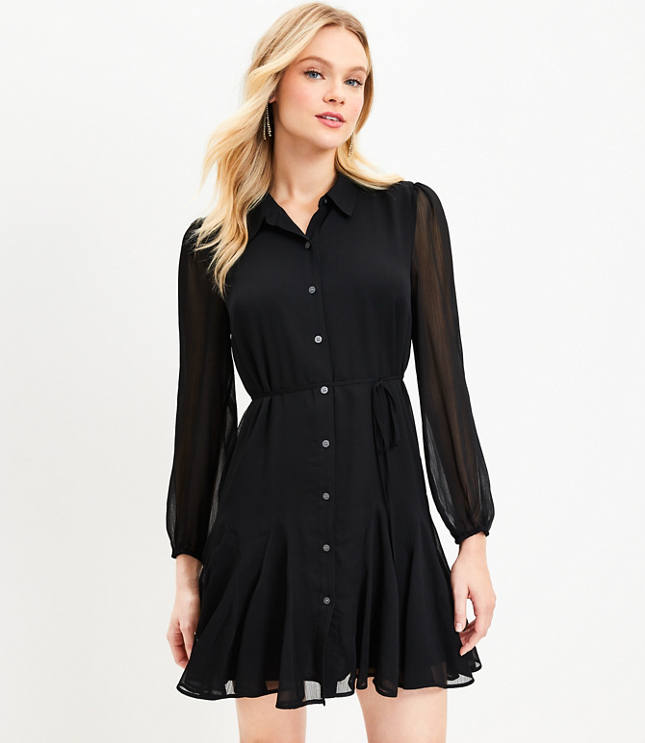 Tall Swing Dress Tencel Black  Taylor Tall Women's Clothing