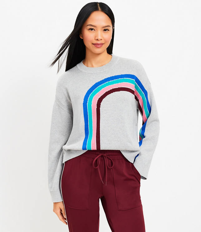 Lou Grey Rainbow Snap Sweater