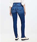 Petite Curvy Ankle Slit Fresh Cut High Rise Skinny Jeans in Dark Vintage Wash carousel Product Image 2