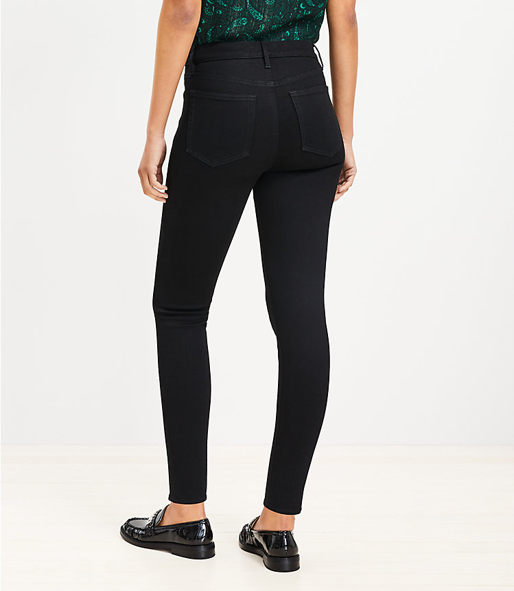 Petite Mid Rise Skinny Jeans in Black image number null