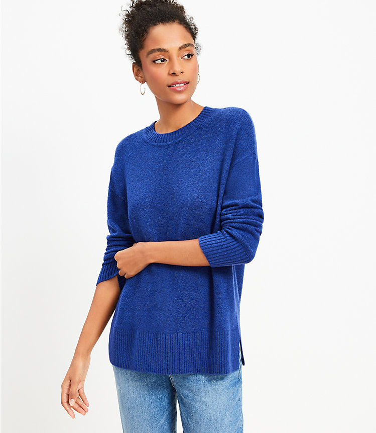 Drop Shoulder Tunic Sweater image number null