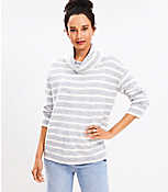 Petite Striped Ribtrim Turtleneck Tunic Sweater carousel Product Image 1