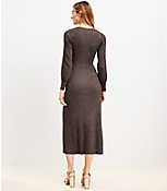 Shimmer Ribbed Button Cuff Midi Sweater Dress carousel Product Image 3