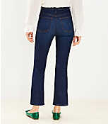 Petite Patch Pocket High Rise Kick Crop Jeans in Rinse Wash carousel Product Image 3