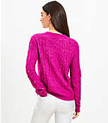 Petite Sparkle Cable Sweater carousel Product Image 3