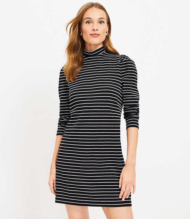 Mock neck shift store dress