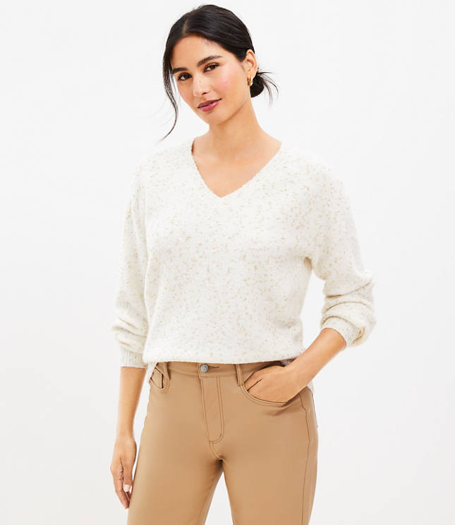 Shimmer V-Neck Sweater