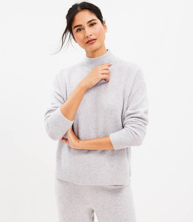 Loft Lou & Grey Star Stripe Mock Neck Sweater