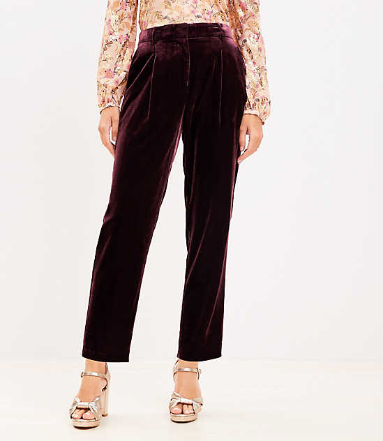 Ann Taylor Modern Fit The Skinny Black Velour Pants Women's Size