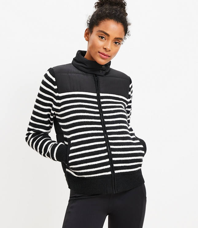 Lou & Grey Metallic Active Puffer Jacket