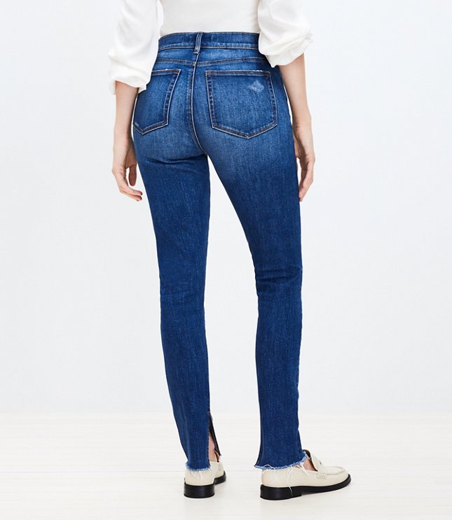 High Rise Cut Out Ankle Skinny Jean